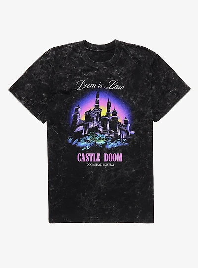 Marvel Comics Castle Doom Of Latveria Mineral Wash T-Shirt
