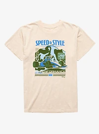 Disney Mickey And Friends Speed Style Goofy Racing Mineral Wash T-Shirt
