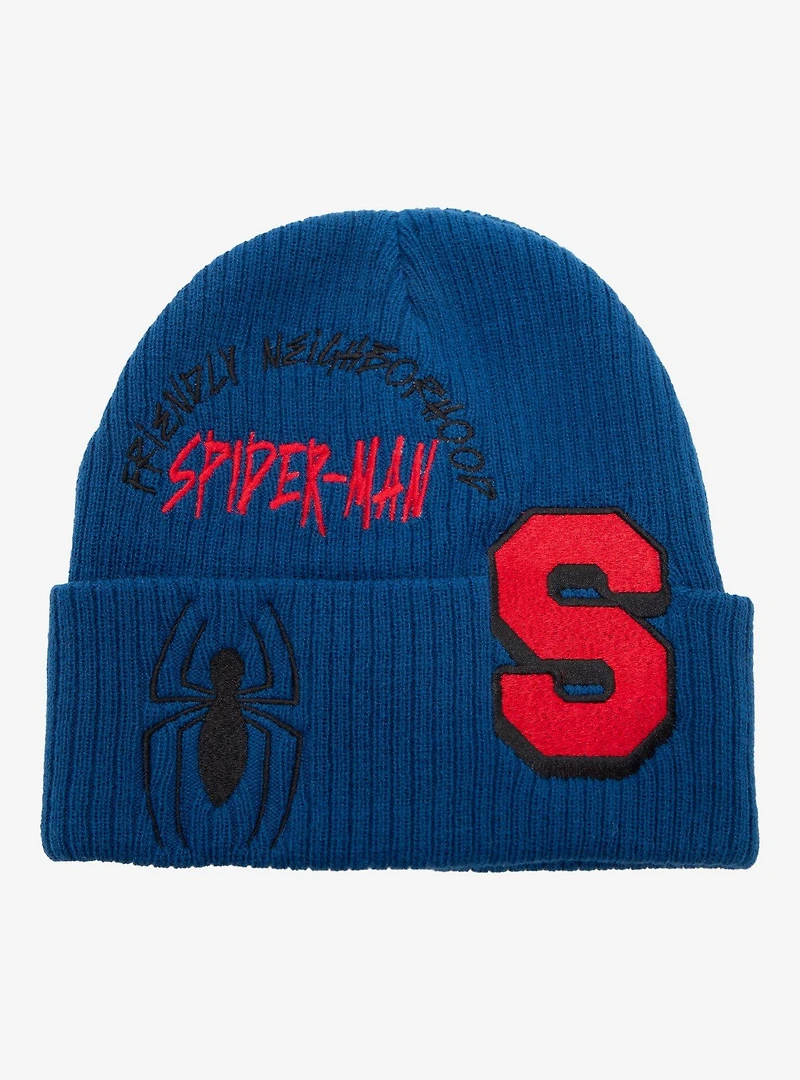 Marvel Spider-Man Patch Ribbed Beanie - BoxLunch Exclusive