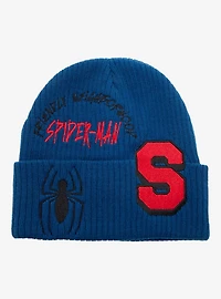 Marvel Spider-Man Patch Ribbed Beanie - BoxLunch Exclusive