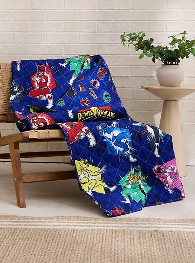 Power Rangers Retro Quilted Blanket — BoxLunch Exclusive