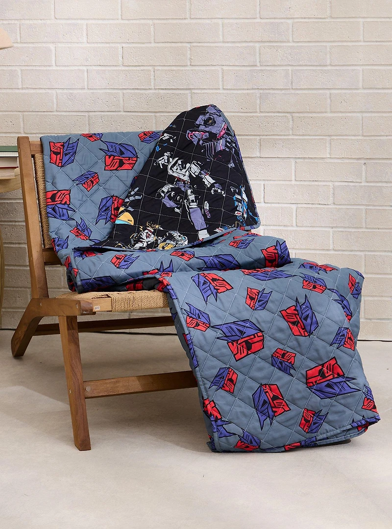 Transformers Reversible Retro Quilted Blanket — BoxLunch Exclusive