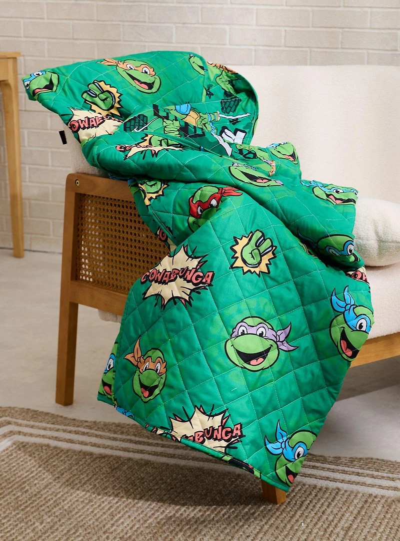 Teenage Mutant Ninja Turtles Reversible Retro Quilted Blanket — BoxLunch Exclusive