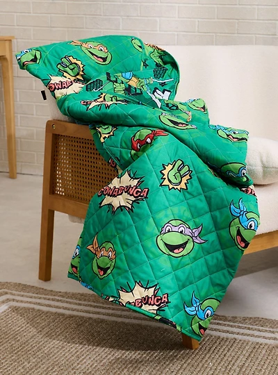 Teenage Mutant Ninja Turtles Reversible Retro Quilted Blanket — BoxLunch Exclusive