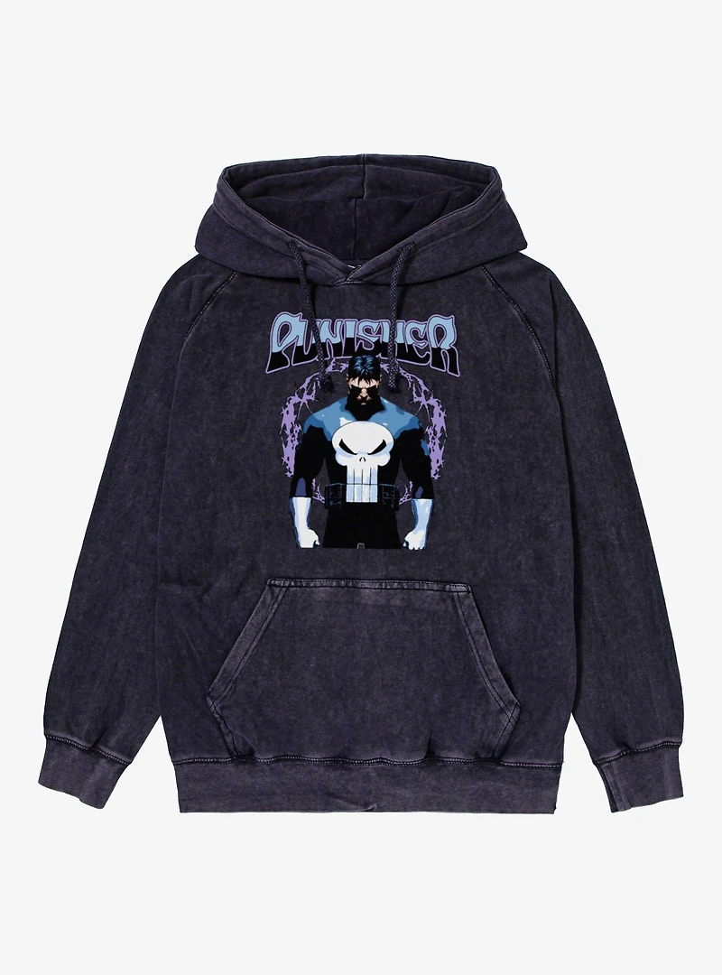 Marvel Punisher Purple Circle Mineral Wash Hoodie