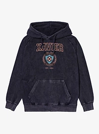 Marvel X-Men Comics Xavier School Of Higher Learning Mineral Wash Hoodie