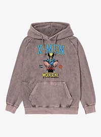 Marvel X-Men Comics Wolverine Arms Crossed Mineral Wash Hoodie