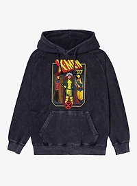 Marvel X-Men 97 Gambit Rogue Wolverine Mineral Wash Hoodie