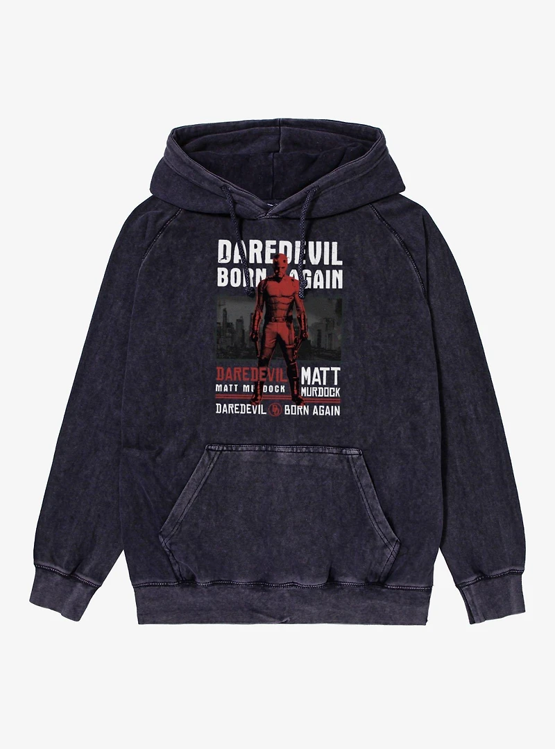 Marvel Daredevil Born Again Matt Murdock Waits Mineral Wash Hoodie
