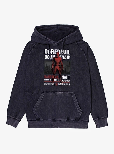 Marvel Daredevil Born Again Matt Murdock Waits Mineral Wash Hoodie