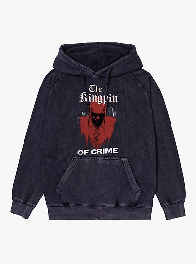 Marvel Daredevil Born Again The Kingpin Of Crime Mineral Wash Hoodie