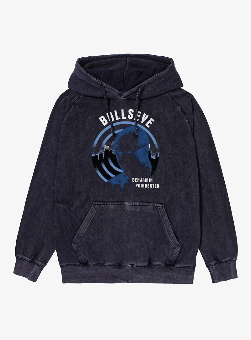 Marvel Daredevil Born Again Bullseye Blue Poindexter Mineral Wash Hoodie