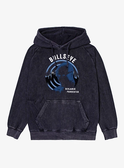Marvel Daredevil Born Again Bullseye Blue Poindexter Mineral Wash Hoodie