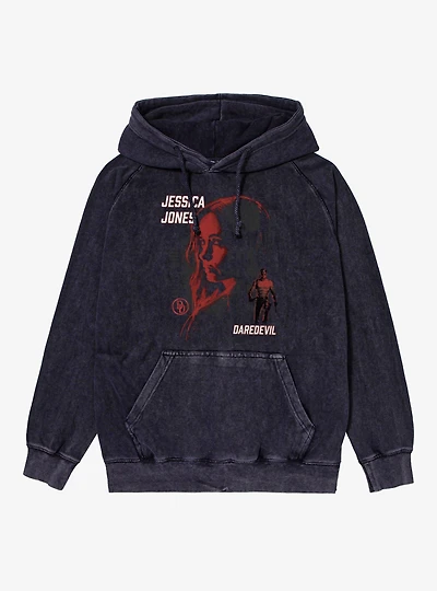 Marvel Daredevil Born Again Jessica Jones Is Watching Mineral Wash Hoodie