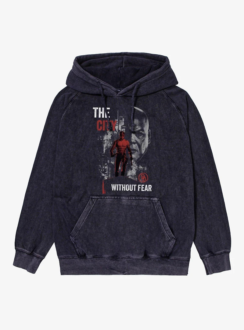 Marvel Daredevil Born Again City Without Fear Mineral Wash Hoodie