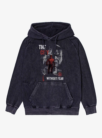 Marvel Daredevil Born Again City Without Fear Mineral Wash Hoodie