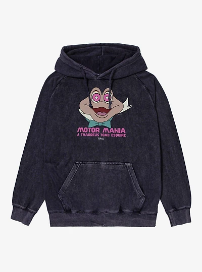 Disney Ichabod And Mr Toad Motor Mania Crazy Eyes Mineral Wash Hoodie