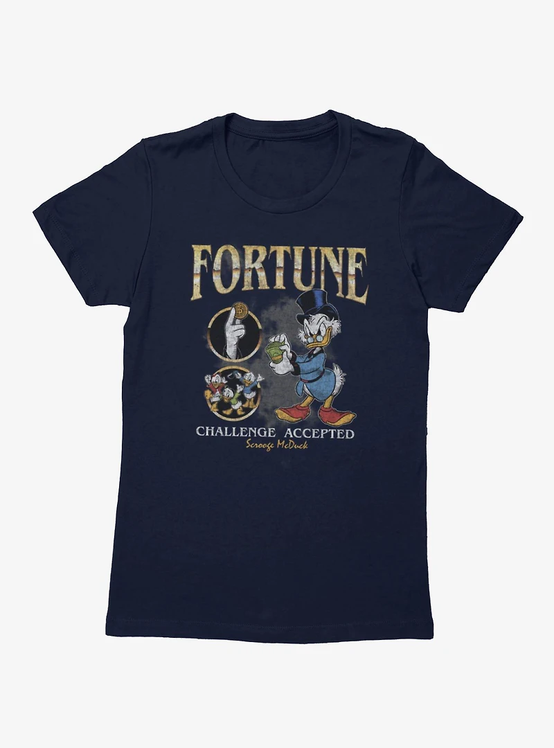 Disney Scrooge McDuck Fortune Accepted Womens T-Shirt