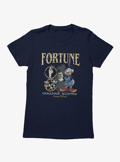 Disney Scrooge McDuck Fortune Accepted Womens T-Shirt