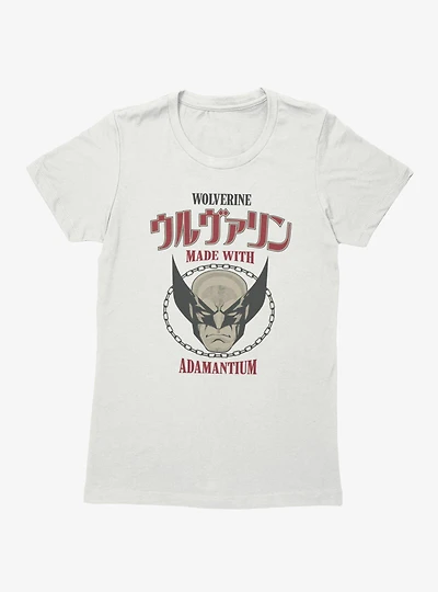 Marvel X-Men Comics Wolverine Made With Adamantium Womens T-Shirt