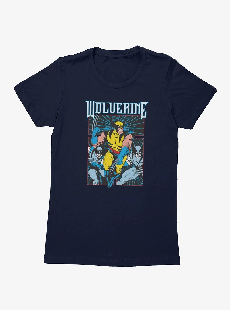 Marvel X-Men Comics Wolverine Mirror Smash Womens T-Shirt