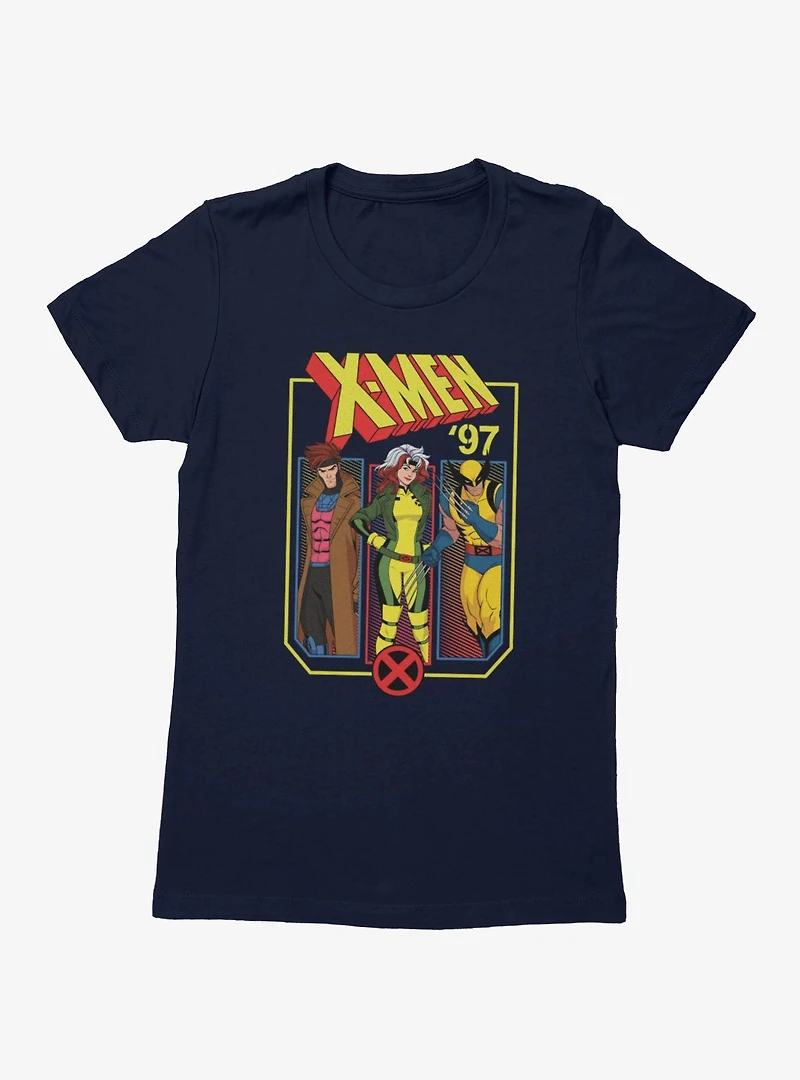 Marvel X-Men 97 Gambit Rogue Wolverine Womens T-Shirt