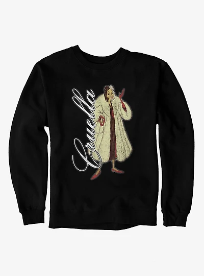Disney Villains Cruella Cursive Sweatshirt