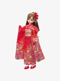 Licca Chan Red Kimono Doll