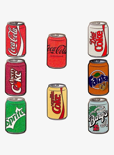 Coca-Cola Soft Drink Cans Mystery Enamel Pin Blind Box Series