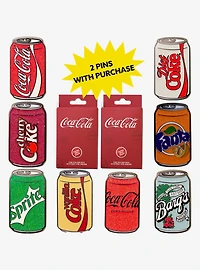 Coca-Cola Soft Drink Cans Mystery Enamel Pin Blind Box Series 2 Pack