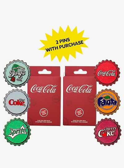 Coca-Cola Bottle Caps Mystery Enamel Pin Blind Box Series 2 Pack
