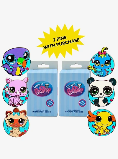 Littlest Pet Shop Mystery Enamel Pin Blind Box Series 2 Pack