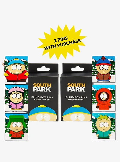 South Park Character Portraits Mystery Enamel Pin Blind Box Series 2 Pack