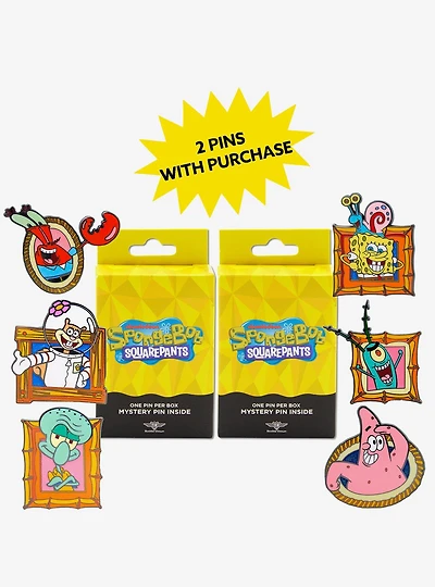 SpongeBob SquarePants Character Portraits Mystery Enamel Pin Blind Box Series 2 Pack
