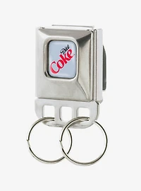 Coca-Cola Diet Coke Logo Seatbelt Buckle Keychain