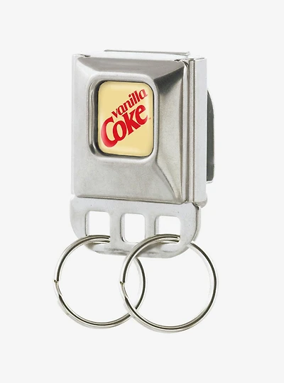 Coca-Cola Vanilla Coke Logo Seatbelt Buckle Keychain