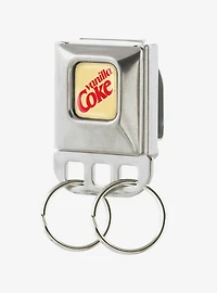 Coca-Cola Vanilla Coke Logo Seatbelt Buckle Keychain