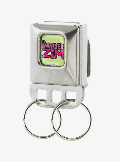 Invader Zim Title Logo Seatbelt Buckle Keychain