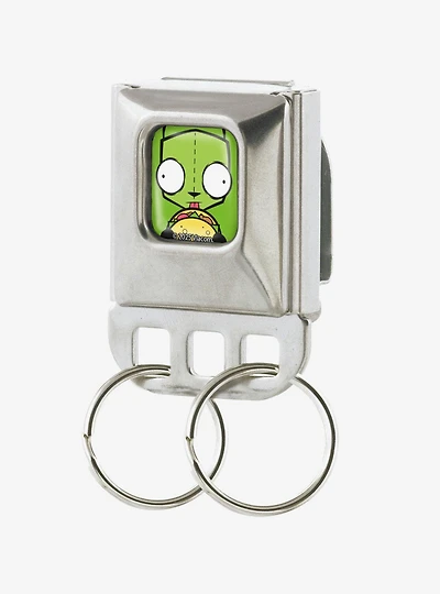 Invader Zim GIR Taco Pose Seatbelt Buckle Keychain