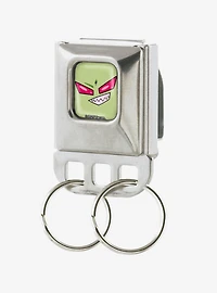 Invader Zim Face Close Up Seatbelt Buckle Keychain