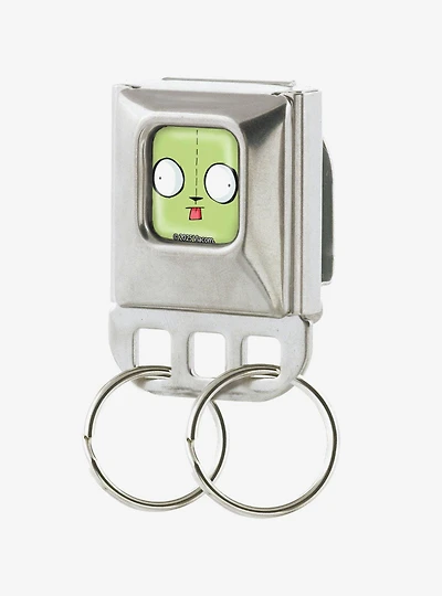 Invader Zim GIR Face Close Up Seatbelt Buckle Keychain