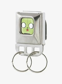 Invader Zim GIR Face Close Up Seatbelt Buckle Keychain