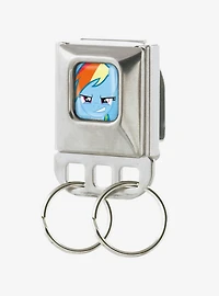 My Little Pony Rainbow Dash Face Close Up Seatbelt Buckle Keychain