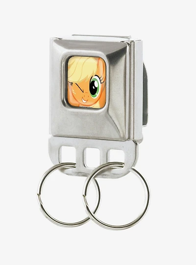 My Little Pony Applejack Face Close Up Seatbelt Buckle Keychain