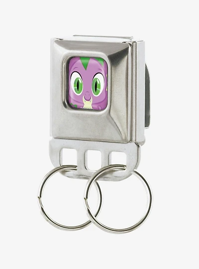 My Little Pony Spike Face Close Up Lavender Seatbelt Buckle Keychain