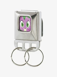 My Little Pony Spike Face Close Up Lavender Seatbelt Buckle Keychain