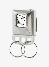 Peanuts Snoopy Face Seatbelt Buckle Keychain