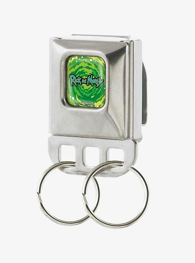 Rick and Morty Title Logo Seatbelt Buckle Keychain