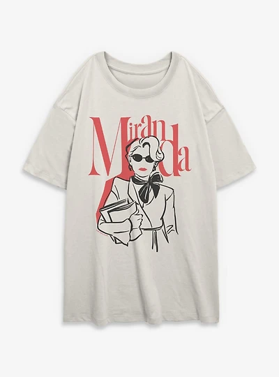 The Devil Wears Prada 2 Miranda Fashion Sketch Womens Oversized T-Shirt