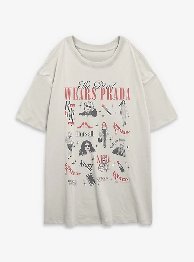 The Devil Wears Prada 2 Fashion Collage Womens Oversized T-Shirt